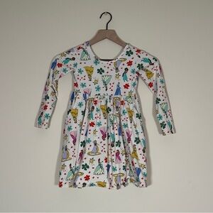 Hanna Andersson Disney Princess Dress Girls Size 5 110cm Long Sleeve Cotton Play